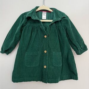 Carter's Deep Green corduroy baby dress 9M